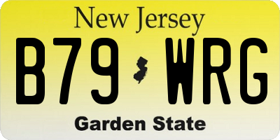 NJ license plate B79WRG
