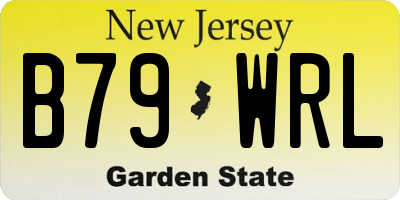 NJ license plate B79WRL