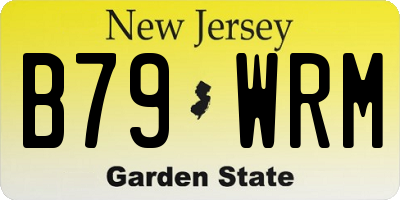 NJ license plate B79WRM