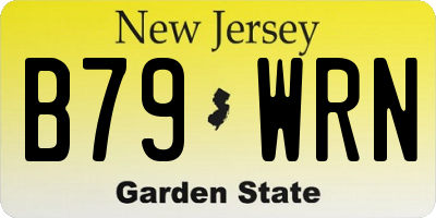 NJ license plate B79WRN