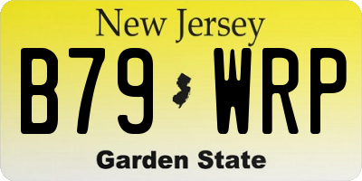 NJ license plate B79WRP