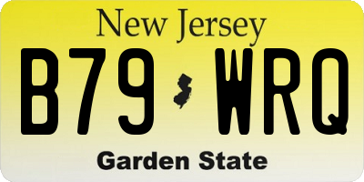 NJ license plate B79WRQ