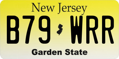 NJ license plate B79WRR