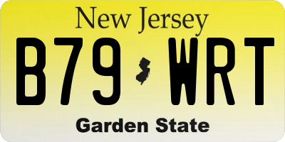 NJ license plate B79WRT