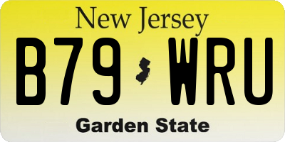 NJ license plate B79WRU