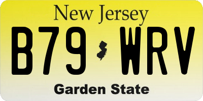 NJ license plate B79WRV