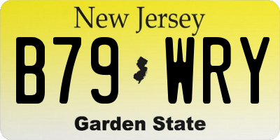NJ license plate B79WRY