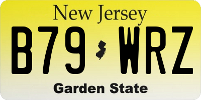 NJ license plate B79WRZ