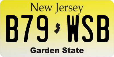 NJ license plate B79WSB