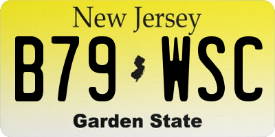 NJ license plate B79WSC