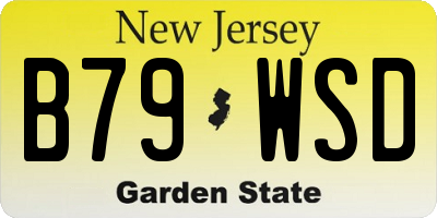 NJ license plate B79WSD