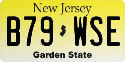 NJ license plate B79WSE