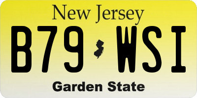 NJ license plate B79WSI