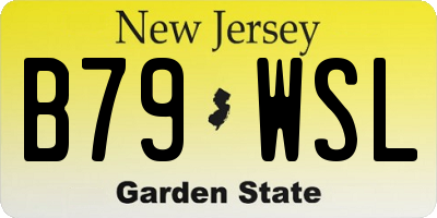NJ license plate B79WSL