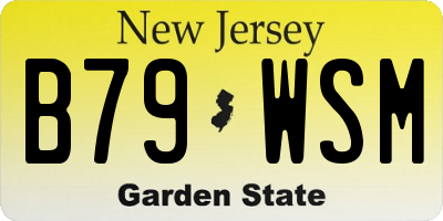 NJ license plate B79WSM