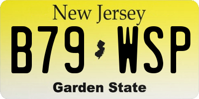 NJ license plate B79WSP