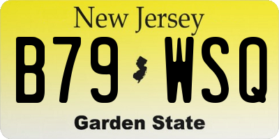 NJ license plate B79WSQ