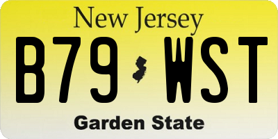 NJ license plate B79WST