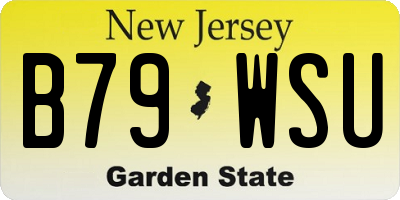 NJ license plate B79WSU