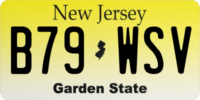 NJ license plate B79WSV