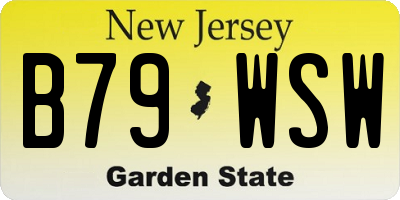 NJ license plate B79WSW