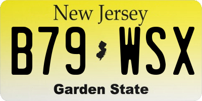 NJ license plate B79WSX