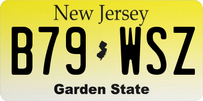 NJ license plate B79WSZ