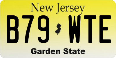 NJ license plate B79WTE
