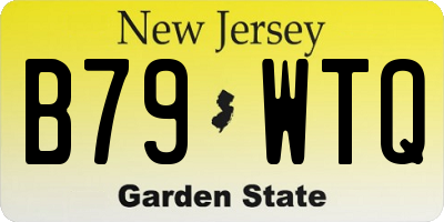 NJ license plate B79WTQ