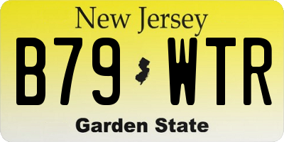 NJ license plate B79WTR