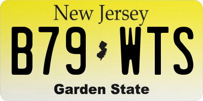 NJ license plate B79WTS