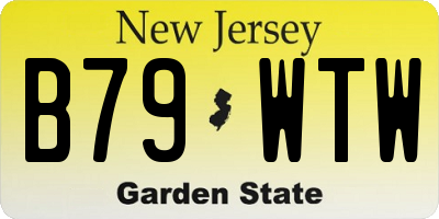 NJ license plate B79WTW