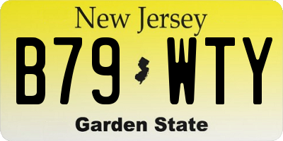 NJ license plate B79WTY
