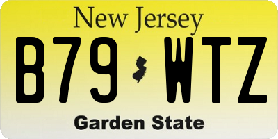 NJ license plate B79WTZ
