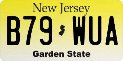 NJ license plate B79WUA