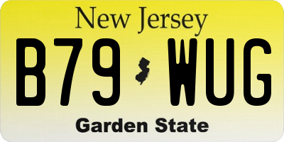 NJ license plate B79WUG