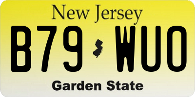 NJ license plate B79WUO