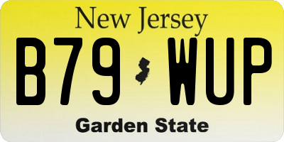 NJ license plate B79WUP