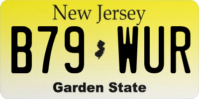 NJ license plate B79WUR