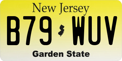 NJ license plate B79WUV