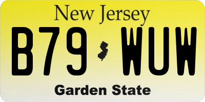 NJ license plate B79WUW