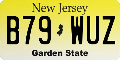 NJ license plate B79WUZ