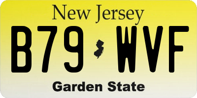 NJ license plate B79WVF