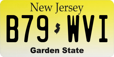 NJ license plate B79WVI
