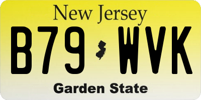 NJ license plate B79WVK