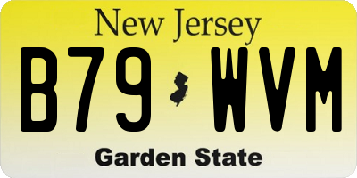 NJ license plate B79WVM