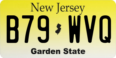 NJ license plate B79WVQ