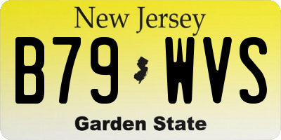 NJ license plate B79WVS