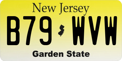 NJ license plate B79WVW