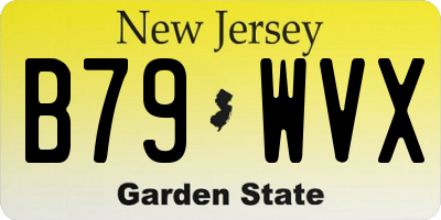 NJ license plate B79WVX